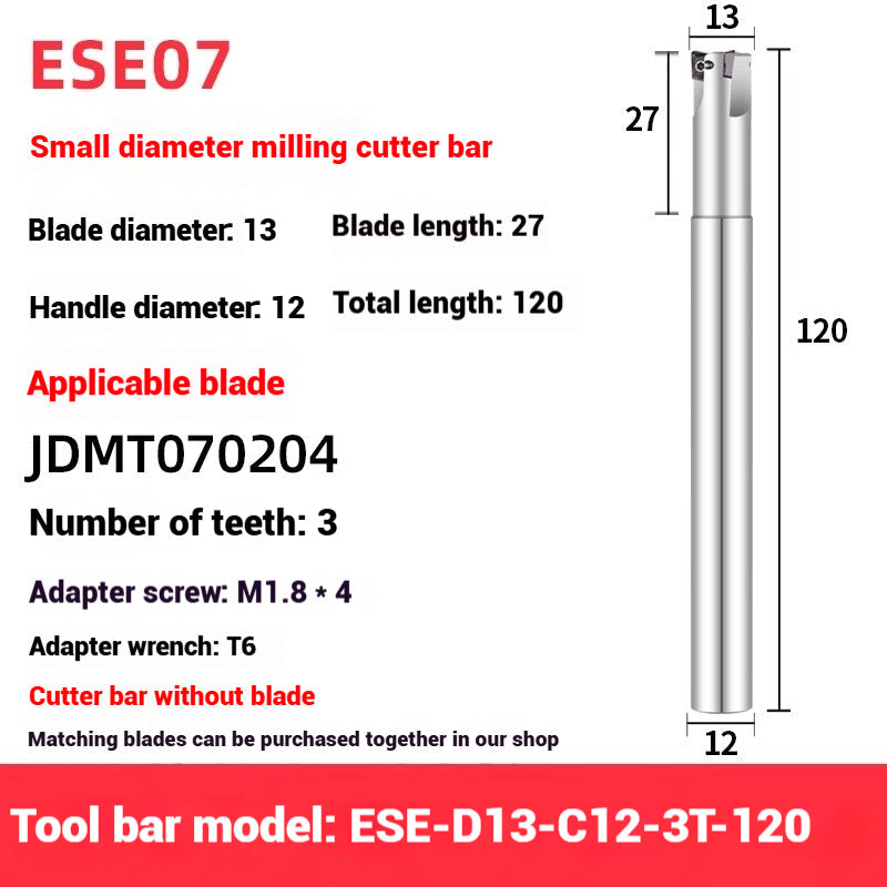 1053-ESE small diameter clear angle milling cutter shanks for 8 10 12 14 16 tungsten carbide milling cutter JDMT070204 double-edged cutter shanks Shandong Denso Pricision Tools Co.,Ltd.